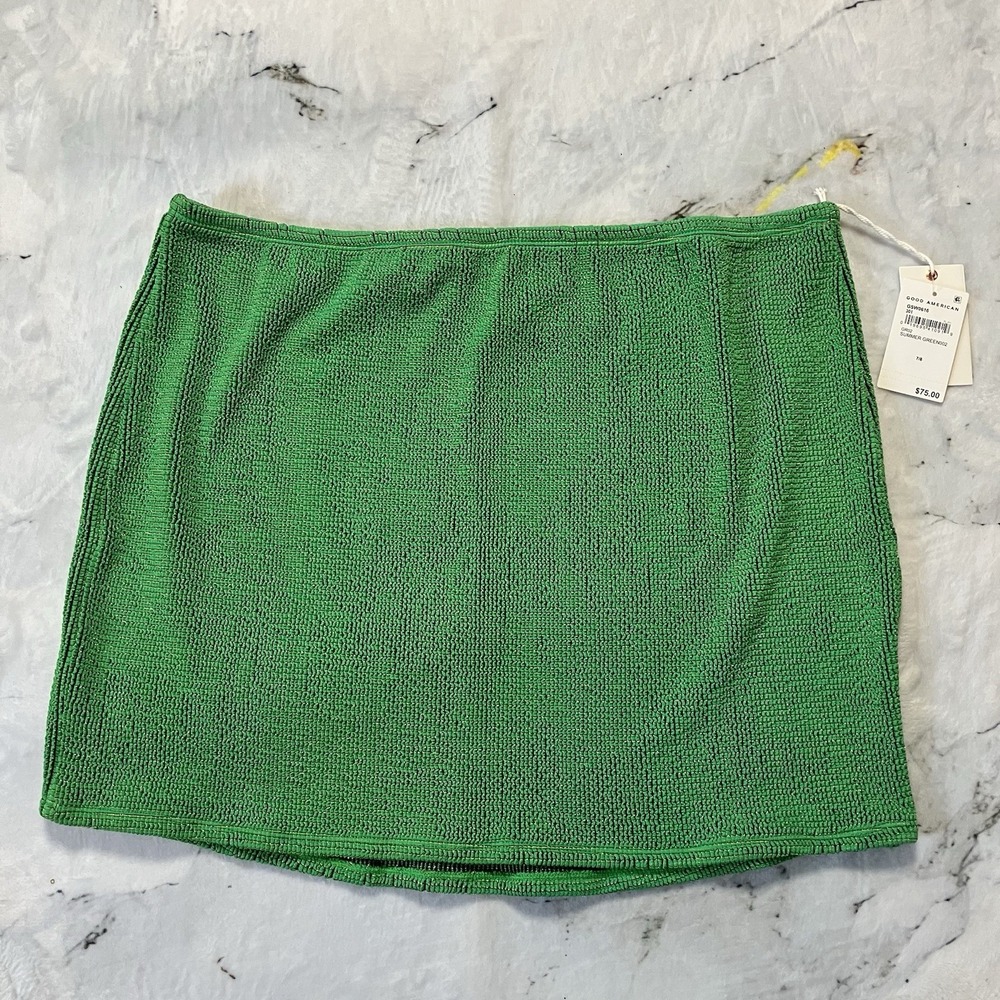 Good American Always Fits Sculpt Mini Skirt Womens Size‎ 7/8 Summer Green
